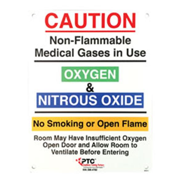Sign Warning MGWS Medical Gas Warning Ea